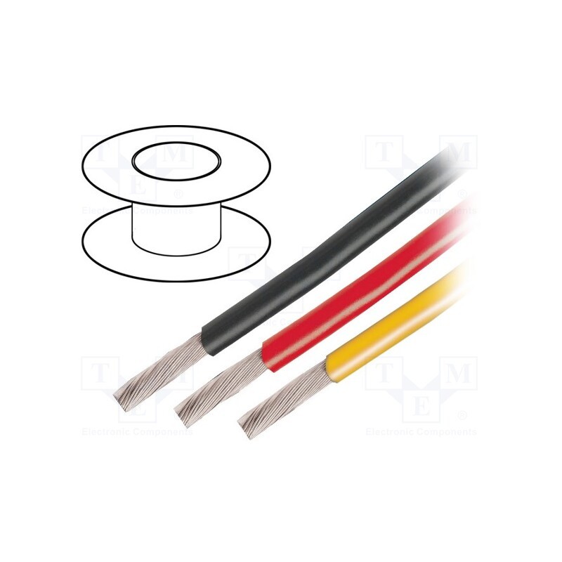 1 rol x ALPHA WIRE - 3047 GR005 - Wire, HookUp Wire, stranded, Cu, 30AWG, PVC, green, 300V, 30.5m