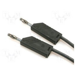 1 pcs x HIRSCHMANN T&M - MLN SIL 150/1 SW - Test lead, 60VDC, 16A, with 4mm axial socket, Len: 1.5m, black
