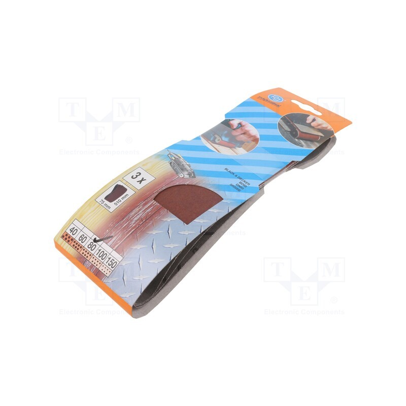 1 pcg x PG PROFESSIONAL - 357.7 - Endless sanding belt, W: 75mm, L: 510mm