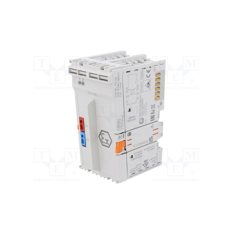 1 pcs x WAGO - 750-606 - Module: mains, 48x100x70.9mm, IP20, 1A, for DIN rail mounting