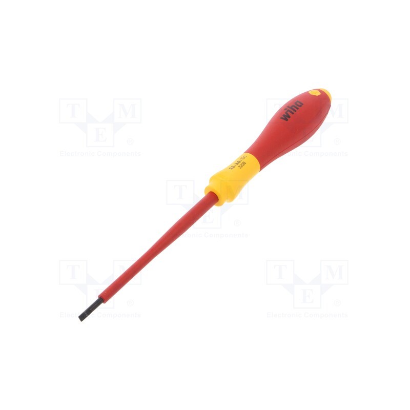 1 pcs x WIHA - 821 - Screwdriver, insulated, slot, 3,0x0,5mm, Blade length: 100mm
