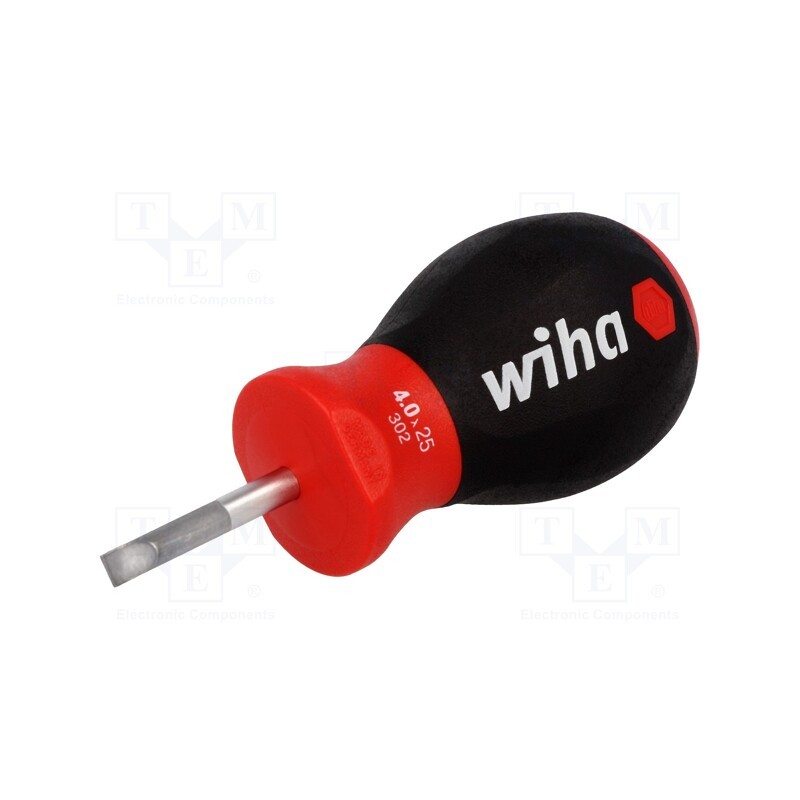 1 pcs x WIHA - 26964 - Screwdriver, slot, 4,0x0,8mm, SoftFinish®, Blade length: 25mm