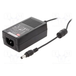 1 pcs x MEAN WELL - GST25A48-P1J - Power supply: switched-mode, 48VDC, 0.52A, Out: 5,5/2,1, 25W, 89%