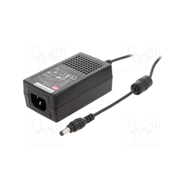 1 pcs x MEAN WELL - GST25A48-P1J - Power supply: switched-mode, 48VDC, 0.52A, Out: 5,5/2,1, 25W, 89%