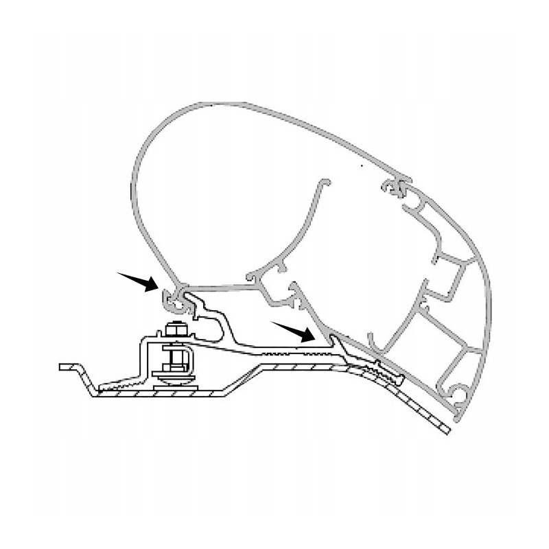 Adapter for awning Ducato PR2000 2500 3 25 Dometic
