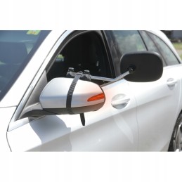 Mono arm rearview mirror for caravans