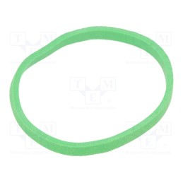 1 pcg x PLAST - 2020895 - Rubber bands, Width: 3mm, Thick: 1.5mm, rubber, green, Ø: 40mm, 1kg