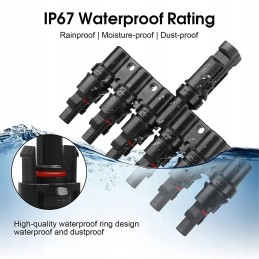 2pcs solar panel branch connectors t 1 to