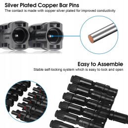 2pcs solar panel branch connectors t 1 to