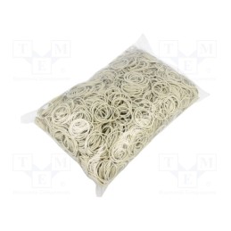 1 pcg x PLAST - 07-01-7813A - Rubber bands, Width: 3mm, Thick: 1.5mm, rubber, white, Ø: 80mm, 1kg