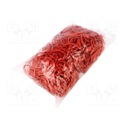 1 pcg x PLAST - 2090291 - Rubber bands, Width: 3mm, Thick: 1.5mm, rubber, red, Ø: 60mm, 1kg