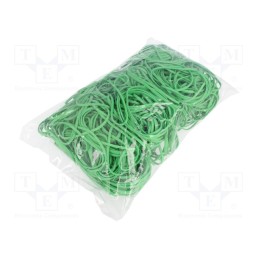 1 pcg x PLAST - 2166992 - Rubber bands, Width: 3mm, Thick: 1.5mm, rubber, green, Ø: 80mm, 1kg