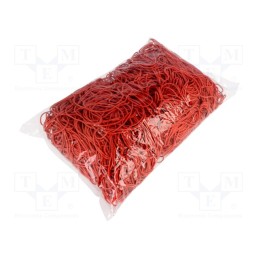 1 pcg x PLAST - 2126450 - Rubber bands, Width: 1.5mm, Thick: 1.5mm, rubber, red, Ø: 70mm, 1kg