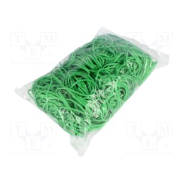 1 pcg x PLAST - 2093944 - Rubber bands, Width: 3mm, Thick: 1.5mm, rubber, green, Ø: 60mm, 1kg