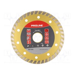 1 pcs x PROLINE - 88102 - Cutting diamond wheel, Ø: 125mm, Øhole: 22.23mm, Disc thick: 2.4mm