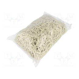 1 pcg x PLAST - 2159321 - Rubber bands, Width: 1.5mm, Thick: 1.5mm, rubber, white, Ø: 80mm, 1kg