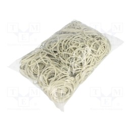 1 pcg x PLAST - 2050114 - Rubber bands, Width: 3mm, Thick: 1.5mm, rubber, white, Ø: 50mm, 1kg