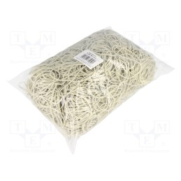 1 pcg x PLAST - 2086273 - Rubber bands, Width: 1.5mm, Thick: 1.5mm, rubber, white, Ø: 60mm, 1kg