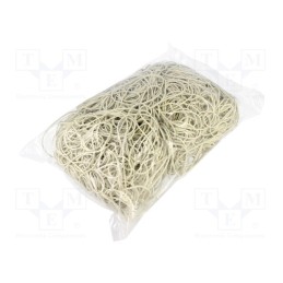 1 pcg x PLAST - 2122797 - Rubber bands, Width: 1.5mm, Thick: 1.5mm, rubber, white, Ø: 70mm, 1kg