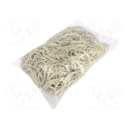 1 pcg x PLAST - 2086639 - Rubber bands, Width: 3mm, Thick: 1.5mm, rubber, white, Ø: 60mm, 1kg