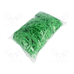 1 pcg x PLAST - 2130468 - Rubber bands, Width: 3mm, Thick: 1.5mm, rubber, green, Ø: 70mm, 1kg
