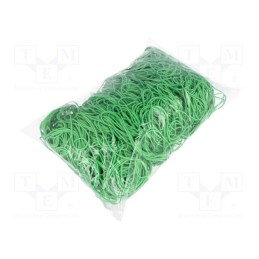 1 pcg x PLAST - 2093578 - Rubber bands, Width: 1.5mm, Thick: 1.5mm, rubber, green, Ø: 60mm, 1kg