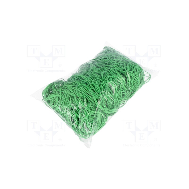 1 pcg x PLAST - 2093578 - Rubber bands, Width: 1.5mm, Thick: 1.5mm, rubber, green, Ø: 60mm, 1kg