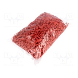 1 pcg x PLAST - 2089926 - Rubber bands, Width: 1.5mm, Thick: 1.5mm, rubber, red, Ø: 60mm, 1kg