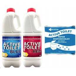 Set of fluids for tourist toilets 2lx2 paper