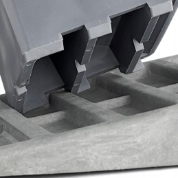 Wheel chocks for leveling base 0331