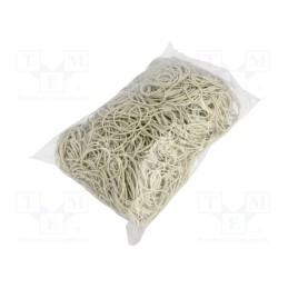 1 pcg x PLAST - 2049748 - Rubber bands, Width: 1.5mm, Thick: 1.5mm, rubber, white, Ø: 50mm, 1kg