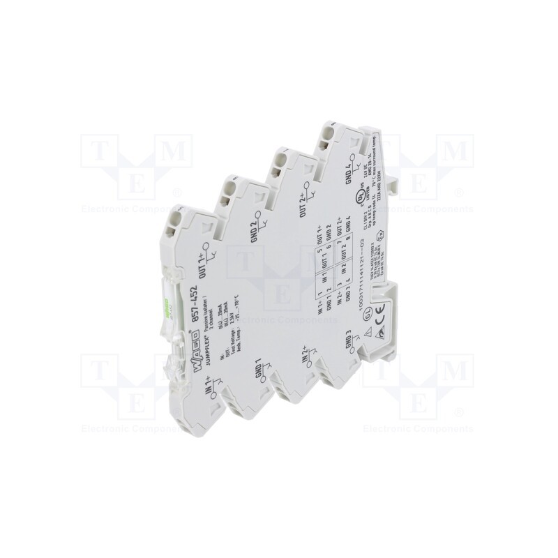 1 pcs x WAGO - 857-452 - Converter: signal separator, for DIN rail mounting, 24VDC, IP20