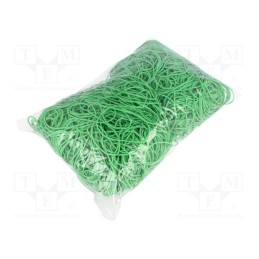 1 pcg x PLAST - 2130102 - Rubber bands, Width: 1.5mm, Thick: 1.5mm, rubber, green, Ø: 70mm, 1kg