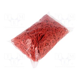 1 pcg x PLAST - 2053401 - Rubber bands, Width: 1.5mm, Thick: 1.5mm, rubber, red, Ø: 50mm, 1kg