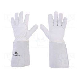1 set x DELTA PLUS - TIG15K08 - Protective gloves, Size: 8, natural leather, TIG15K