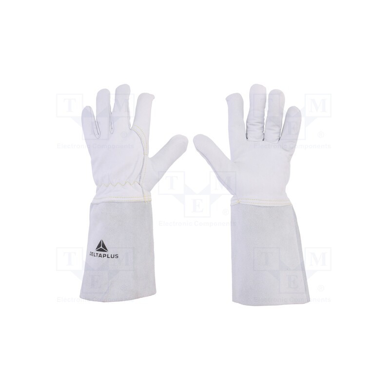 1 set x DELTA PLUS - TIG15K08 - Protective gloves, Size: 8, natural leather, TIG15K