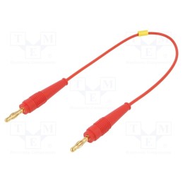 1 pcs x STu00c4UBLI - 64.1025-02522 - Test lead, 60VDC, 30VAC, 19A, banana plug 4mm,both sides, red