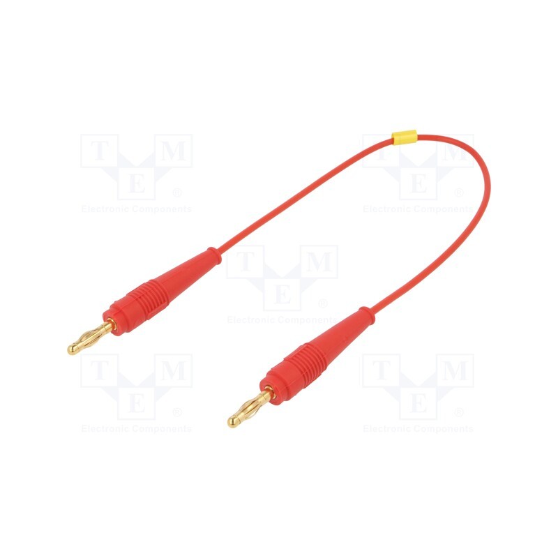 1 pcs x STu00c4UBLI - 64.1025-02522 - Test lead, 60VDC, 30VAC, 19A, banana plug 4mm,both sides, red