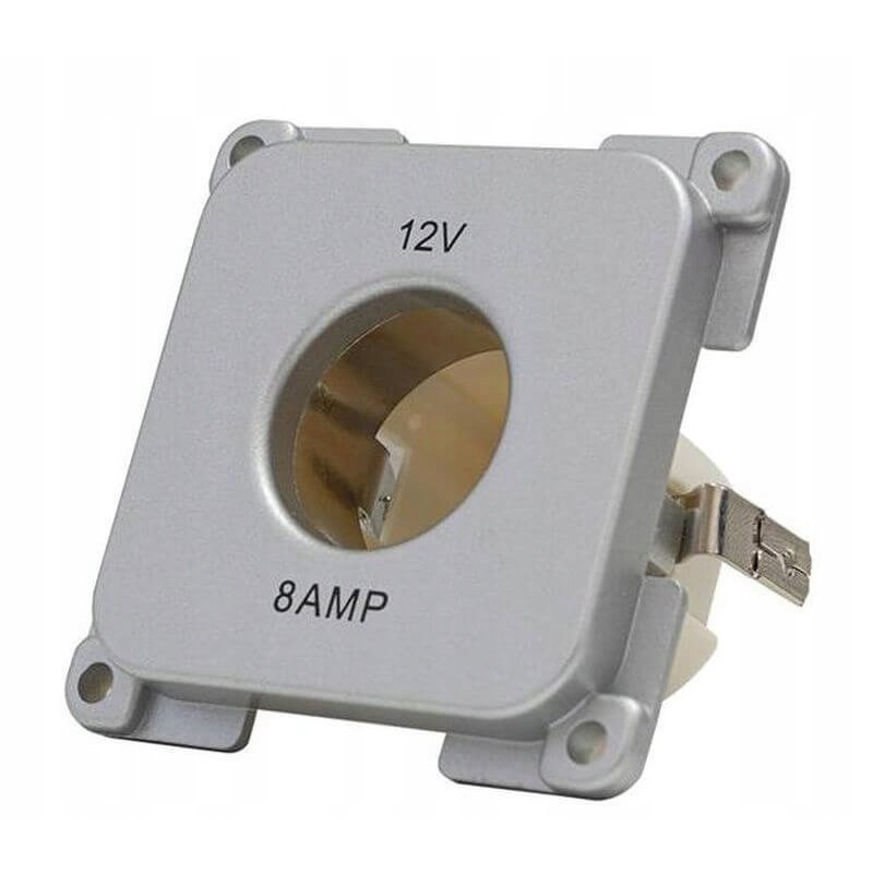 12v c line silver wall socket haba