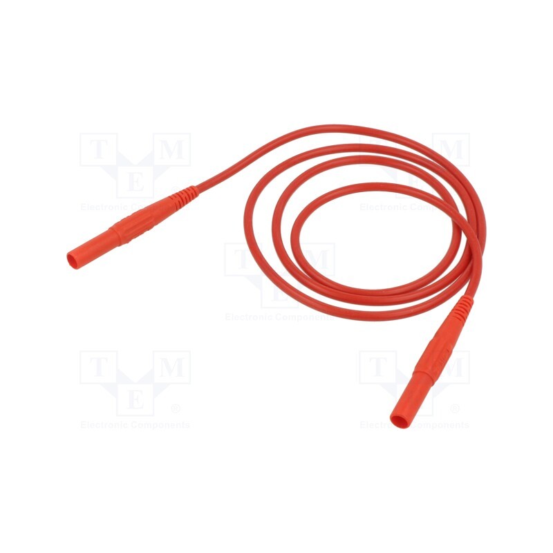 1 pcs x STu00c4UBLI - 66.9014-10022 - Test lead, 19A, banana plug 4mm x2, insulated, Urated: 1kV, Len: 1m