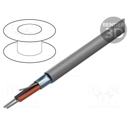 1 rol x ALPHA WIRE - 5471C SL001 - Wire, Alpha Essential C&C, 1x2x24AWG, shielded,Al-PET foil, PVC