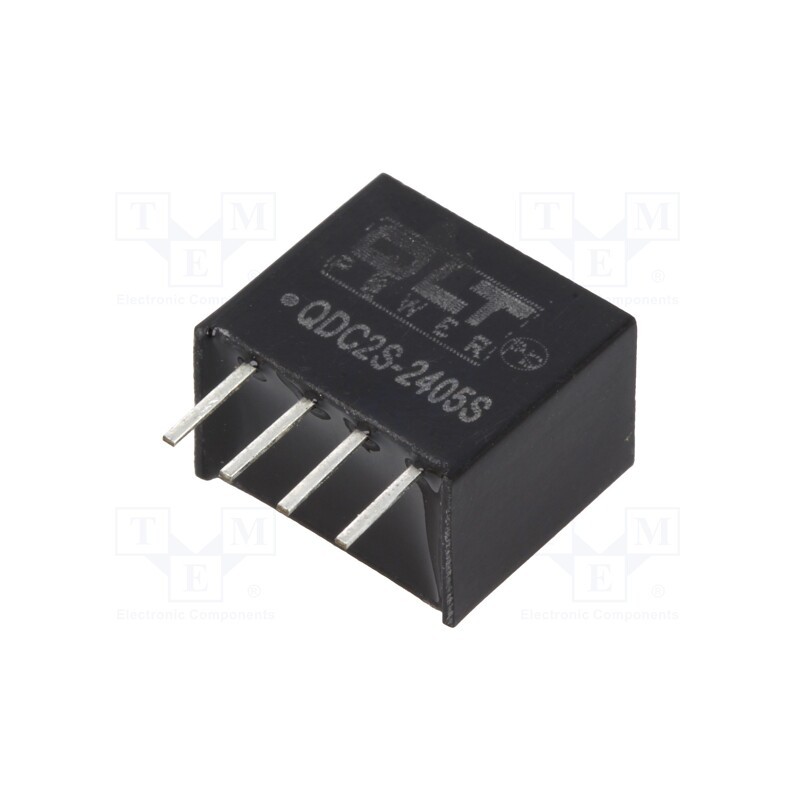 1 pcs x QLT POWER - QDC2S-2405S - Converter: DC/DC, 2W, Uin: 21.6÷26.4V, Uout: 5VDC, SIL4, 7x11.7x10mm