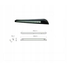 LED lamp 12v 24v waterproof 506mm outdoor camper trailer black