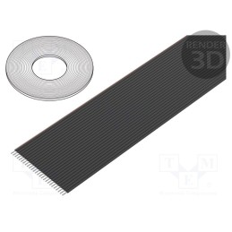 1 rol x 3M - 3319/26 (100FT) - Wire: ribbon, 1.27mm, stranded, Cu, unshielded, PVC, black, 30.5m