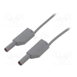 1 pcs x STu00c4UBLI - 28.0125-10028 - Test lead, 32A, banana plug 4mm,both sides, Len: 1m, grey