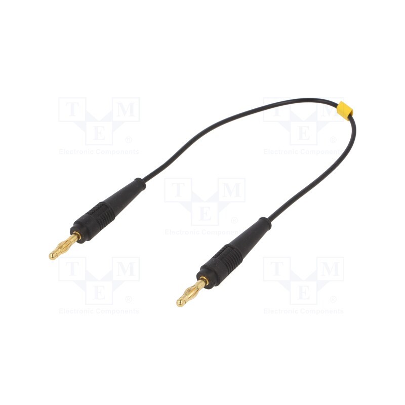 1 pcs x STu00c4UBLI - 64.1025-02521 - Test lead, 60VDC, 30VAC, 19A, banana plug 4mm,both sides, black
