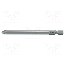 1 pcs x WERA - 5060035001 - Screwdriver bit, Pozidriv®, PZ2, Overall len: 89mm