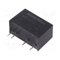 1 pcs x MEAN WELL - MDS02N-05 - Converter: DC/DC, 2W, Uin: 21.6÷26.4V, Uout: 5VDC, Iout: 400mA, SIP7