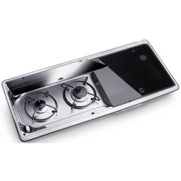 Dometic mo9722r two-burner stove with sink
