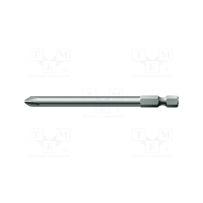 1 pcs x WERA - 5059795001 - Screwdriver bit, Phillips, PH3, Overall len: 89mm